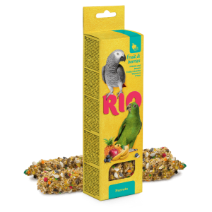 RIO Sticks Для попугаев (фрукты и ягоды), 2х90 г Лакомство в виде палочек.