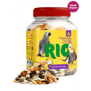 RIO Fruit and Nuts mix (Фрукты и орехи) 160 г Лакомство для средних и крупных попугаев