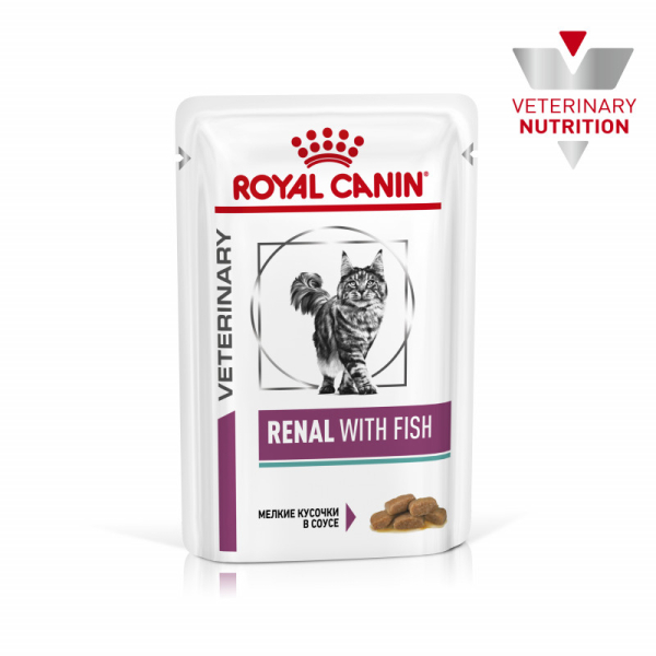Royal Canin Renal Feline Корм диетический для взрослых кошек с тунцом для поддержания функции почек, соус, 0,085кг